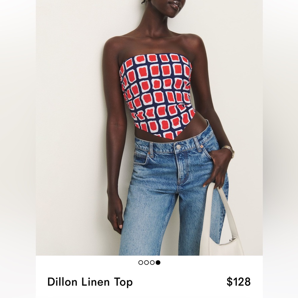 NWT Reformation Dillon Linen Top size 0